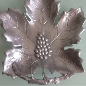 L 13.5x11" VINTAGE R.H. MACY & CO PEWTER OVEN SAFE; PRE-CHILL FOOD SERVING DISH